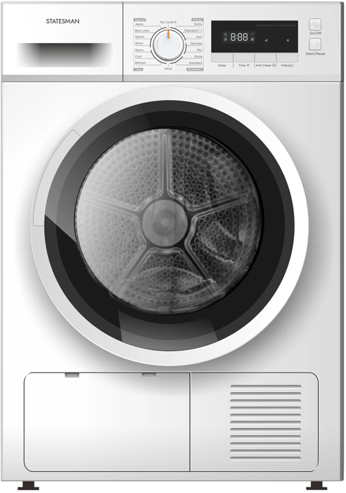 Statesman TCM08W 8kg Condenser Tumble Freestanding Dryer White