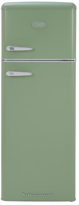 CDA Betty Retro 55cm Top Mount 206 Litres Freestanding Fridge-Freezer Meadow