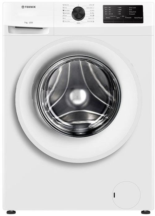 Teknix TKW7122HW 7kg 1200spin Freestanding Washing Machine White