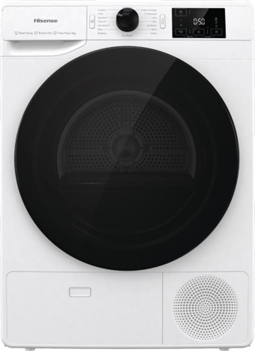 Hisense DHGE8043 Heat pump 8kg Freestanding Dryer White