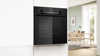 Bosch HQA574BB3B  60 x 60 cm  with added steam function Built-in Single Electric Oven Black
