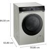 Siemens WG56B2ATGB iQ700 10 kg 1600 rpm Freestanding Washing Machine Silver Inox