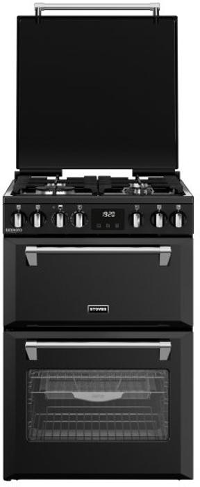 Stoves 444411844 Richmond Deluxe 60DF Mini Range Freestanding Dual Fuel Cooker Black