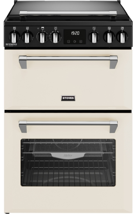 Stoves 444411845 Richmond Deluxe 60DF Mini Range Freestanding Dual Fuel Cooker Cream