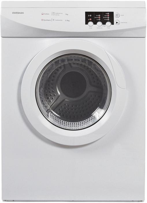 Statesman TVM07W  7kg Vented Tumble Freestanding Dryer White