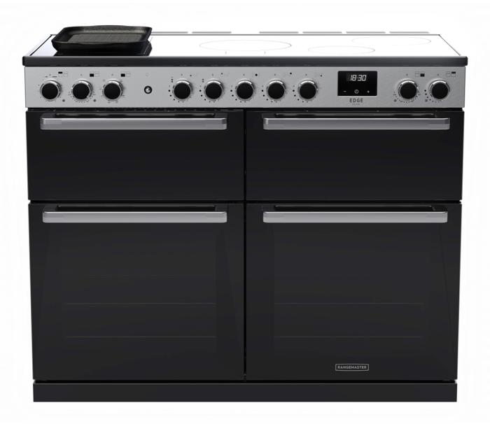 Rangemaster EDDLB110EIGBLK/CM1 15834 Edge Deluxe 110cm Induction Range Cooker Black Glass