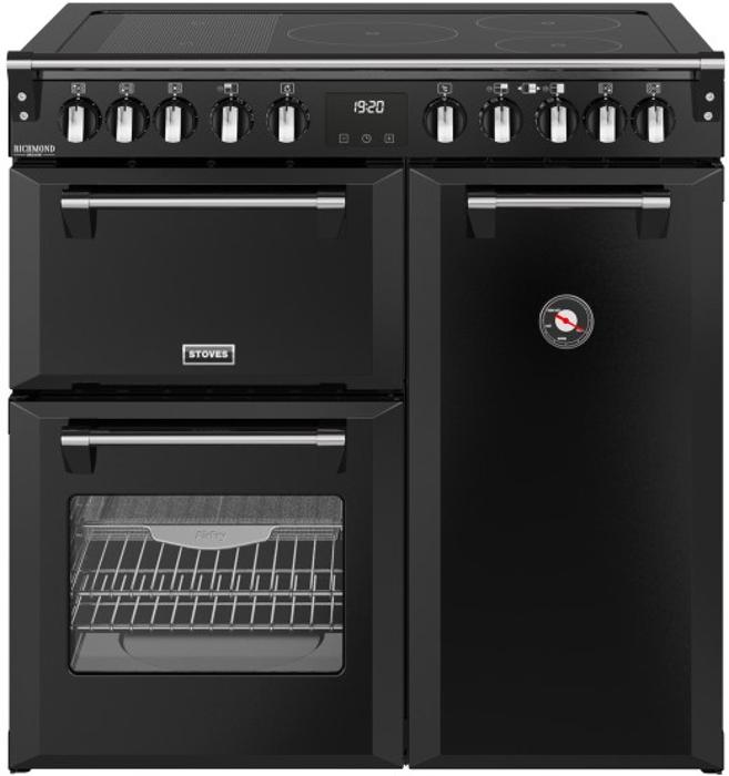 Stoves 444411869  DX RCA RICH 90Ei RTY 90cm Richmond DX Electric Induction Rotary Induction Range Cooker Black