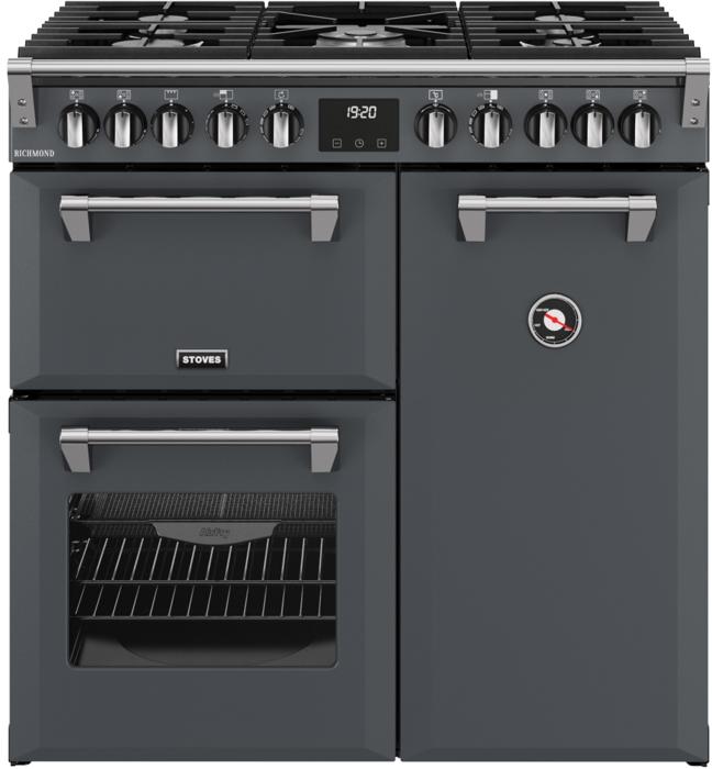 Stoves 444411849 RCA RICH 90DF 90cm Richmond Dual Fuel Range Cooker Anthracite