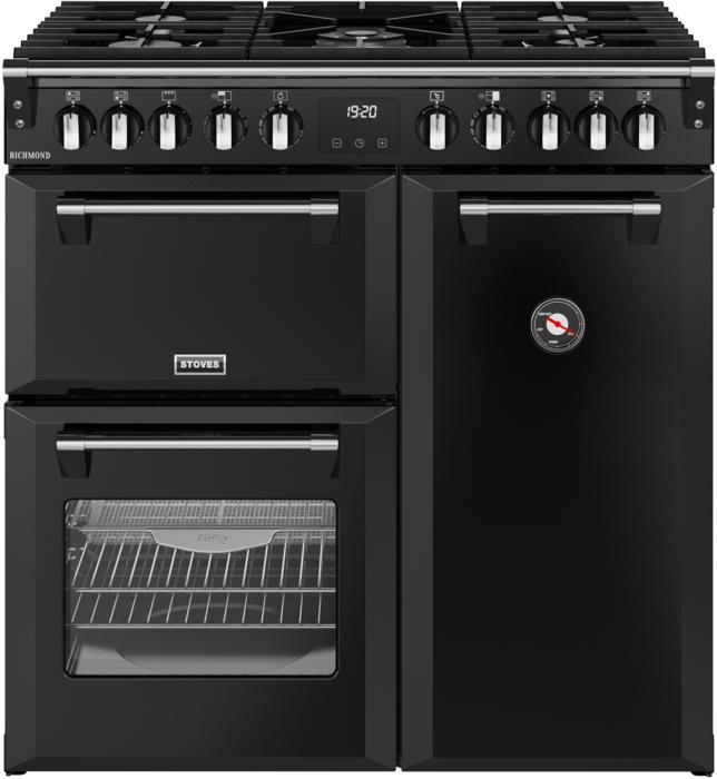 Stoves 444411850 RCA RICH 90DF 90cm Richmond Dual Fuel Range Cooker Black