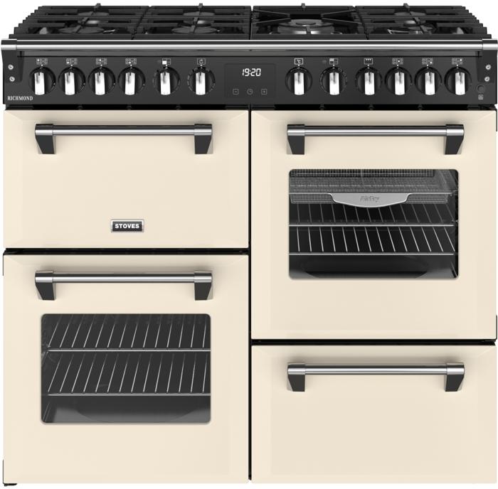 Stoves 444411857 RCA RICH 100DF 100cm Richmond Dual Fuel Range Cooker Cream