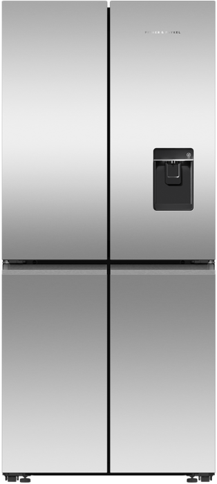 Fisher & Paykel RF500QNUX1 498L Series 7 Quad Door Plumbed in  Ice & Water Frost Free American Style Fridge Freezer Stainless steel