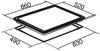 OEM CERH90BL 90cm 5 Zone Frameless Touch Control Ceramic Hob Black