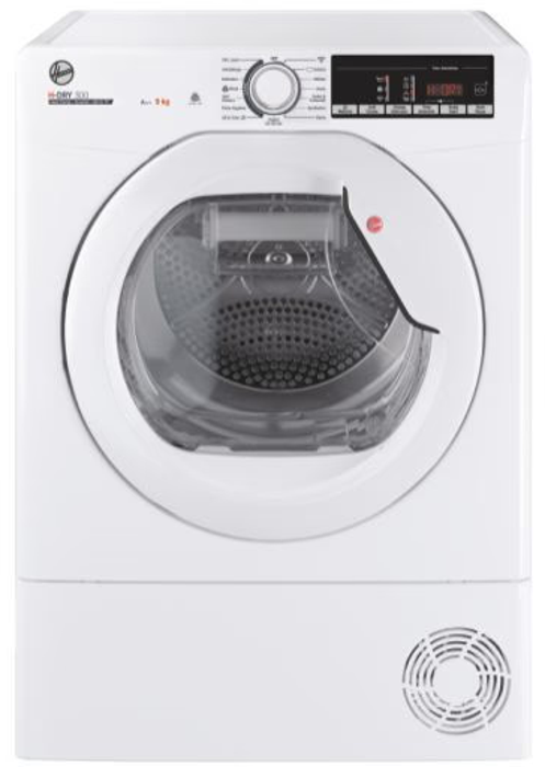 Hoover HLEH9A3TE-80 Heat Pump Inverter, 9 Kg Freestanding Dryer White