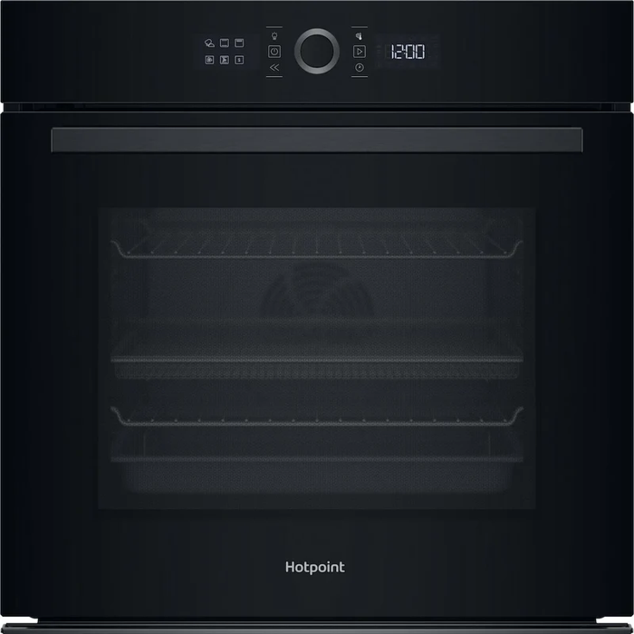 Hotpoint HOI4S8PM0BUK Single Electric Oven + HMW47DHMBUK Microwave with Grill ( Built-In Combi Pack ) Black