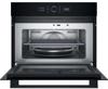 Hotpoint HOI4S8PM0BUK Single Electric Oven + HMW47DHMBUK Microwave with Grill ( Built-In Combi Pack ) Black