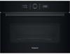 Hotpoint HOI4S8PM0BUK Single Electric Oven + HMW47DHMBUK Microwave with Grill ( Built-In Combi Pack ) Black