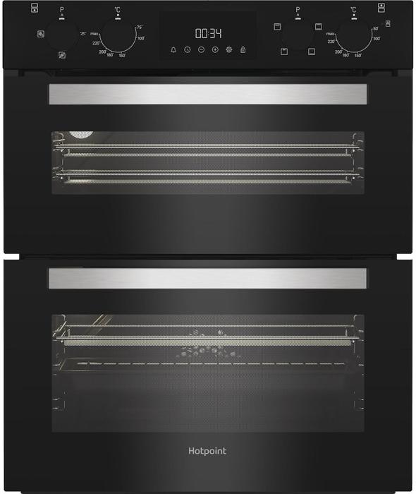 Hotpoint DUH10DB Built-Under Double Electric Oven Black