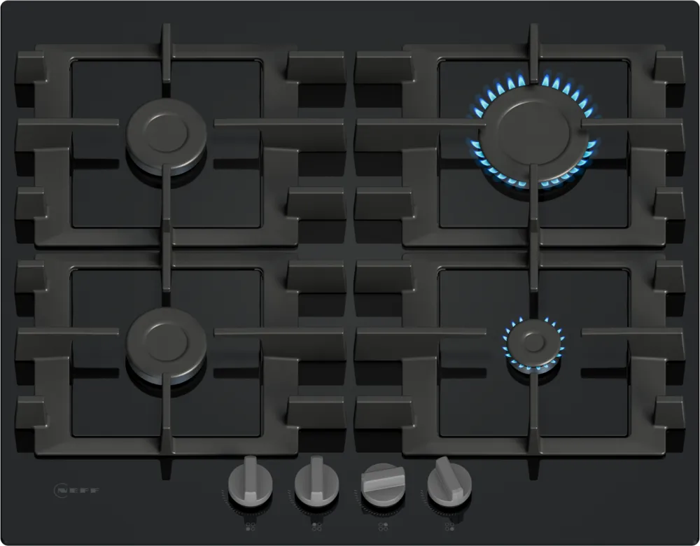 NEFF T26NKP4S0 N 50 60 cm Tempered glass Gas Hob Black