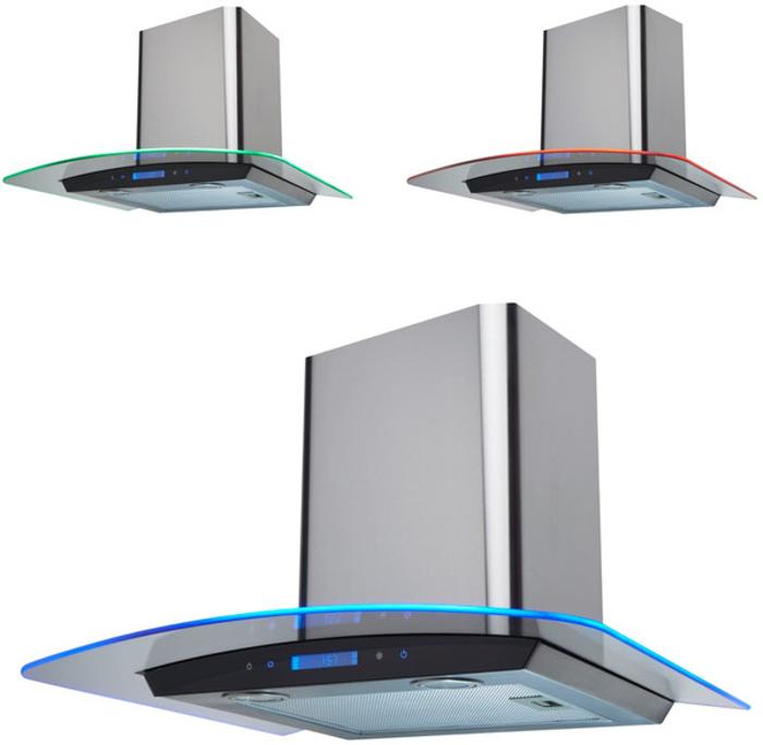 OEM CPTE61SS  60cm Touch Control LED Edge Lit Curved Glass Cooker Hood Stainless steel