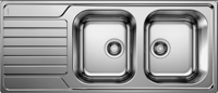 Blanco DINAS 8 S Double Bowl Inset Sink Stainless steel
