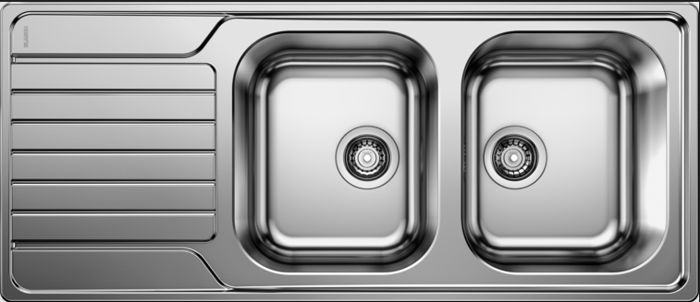 Blanco DINAS 8 S Double Bowl Inset Sink Stainless steel