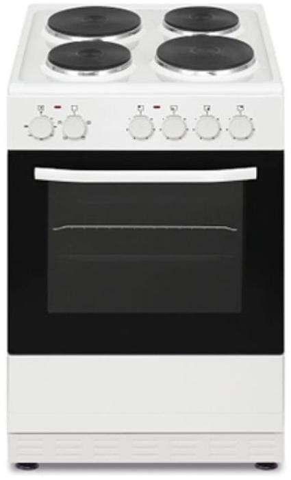 Solt SSCC50WH 50cm Single Cavity Solid Plate Freestanding Electric Cooker White