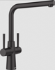 Blanco LAX  Twin Lever Tap Black