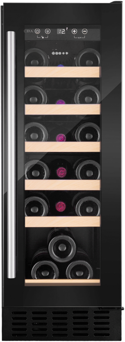 CDA CFWC304BL 30cm 20 Bottle Under counter Slimline Wine Cooler Black