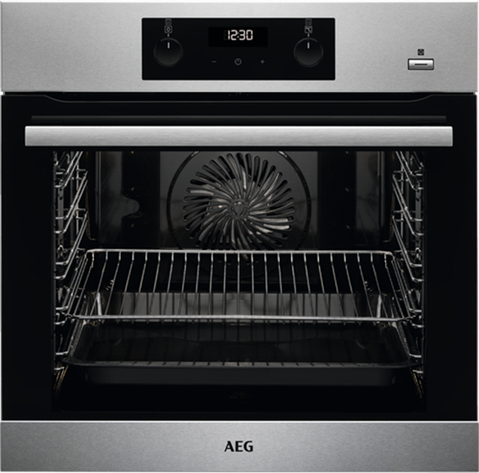 AEG BES355010M SteamBake 71Litre Built-in Single Electric Oven Stainless steel
