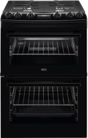 AEG CGX6130ACB 60cm  Double Oven Freestanding Gas Cooker Black