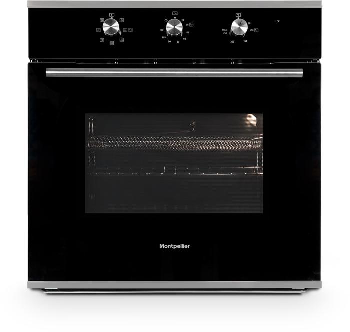 Montpellier MAFSO60SS 60ltr Multifunction  With Air Fry * Plug in and go * Built-in Single Electric Oven Black