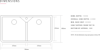 Caple CHEPSTOW2 Chepstow Sit-On Ceramic Double Bowl 80cm with Waste kit CPK501 Belfast Sink White