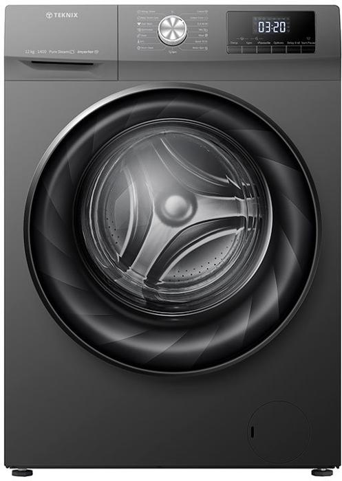 Teknix TKW12142HS 12kg 1400spin Freestanding Washing Machine Titanium