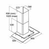 CDA ECP82SS   80cm Curved Glass Extractor Hood Stainless steel