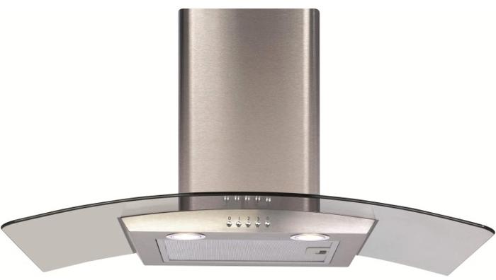 CDA ECP82SS   80cm Curved Glass Extractor Hood Stainless steel