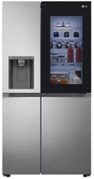 LG GSXV80PZLE 635L InstaView™ Total No Frost - Plumbed Ice and water dispenser American Style Fridge Freezer Shiny Steel