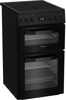 Hotpoint HDE5VDCB 50cm Double Oven with Ceramic Hob Freestanding Electric Cooker Black
