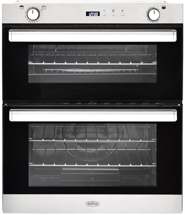 Belling BI702G 444444793 70cm Easy-clean Built-Under Double Gas Oven Stainless steel
