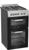 Hotpoint HDG5GCX 50cm Double Freestanding Gas Cooker Inox
