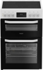 Hotpoint HDE6VDW 60cm Double Oven with Multiflow Freestanding Electric Cooker White