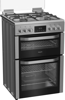Hotpoint HDG6GDCX 60cm Gas Double Oven with glass lid Freestanding Gas Cooker Stainless steel