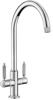 Leisure SE9501SB Seattle 1 Bowl Sink + Rangemaster THEMDLCM Hemlock Dual Lever  Chrom Tap ( Sink and Tap ) Stainless steel
