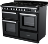 Rangemaster ESDLO110DFPGBL/CM1 Estel Deluxe 110cm Dual Fuel Dual Fuel Range Cooker Black ( Chrome Trim )