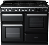 Rangemaster ESDLO110DFPGBL/CM1 Estel Deluxe 110cm Dual Fuel Dual Fuel Range Cooker Black ( Chrome Trim )