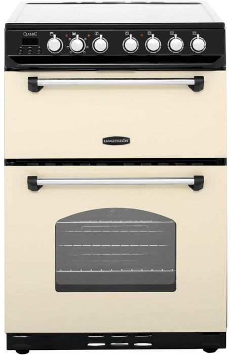 Rangemaster CLAS60ECCR/C 10734 60cm Freestanding Electric Cooker Cream (Chrome Trim)