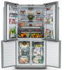 Rangemaster RSXS21BL/C 12770 91cm French Style 4 Door Side by Side Frost Free DISPLAY TO CLEAR American Style Fridge Freezer Black ( Chrome Trim )