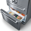 Rangemaster RDXD21BL/C 91cm French Style 4 Door Side by Side Frost Free DISPLAY TO CLEAR American Style Fridge Freezer Black ( Chrome Trim )