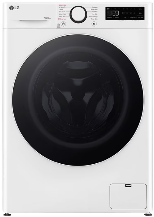 LG FWY606WWLN1 10kg/6kg AI Direct Drive™ 1360 rpm Freestanding Washer Dryer White