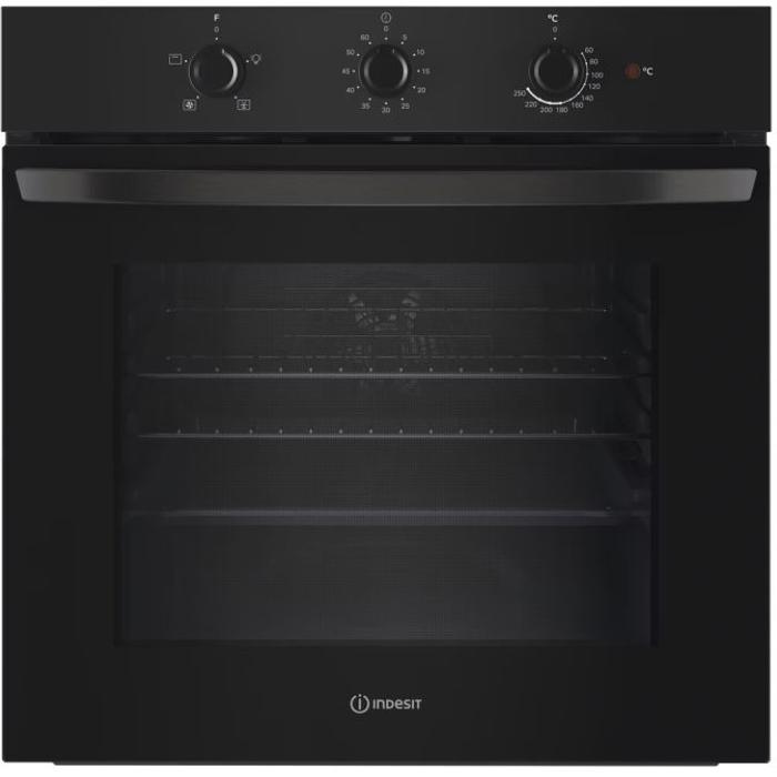Indesit IO233BUK Click & Clean 66 Litres Built-in Single Electric Oven Black