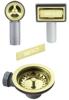 1810 AC-BSW-PACK1-GB Waste Kit with overflow & Lozenge Sink Accessory Brass / Gold